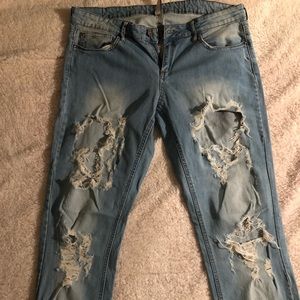 Light wash jeans